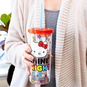 Hello Kitty Shine Bright Tumbler with Red Lid